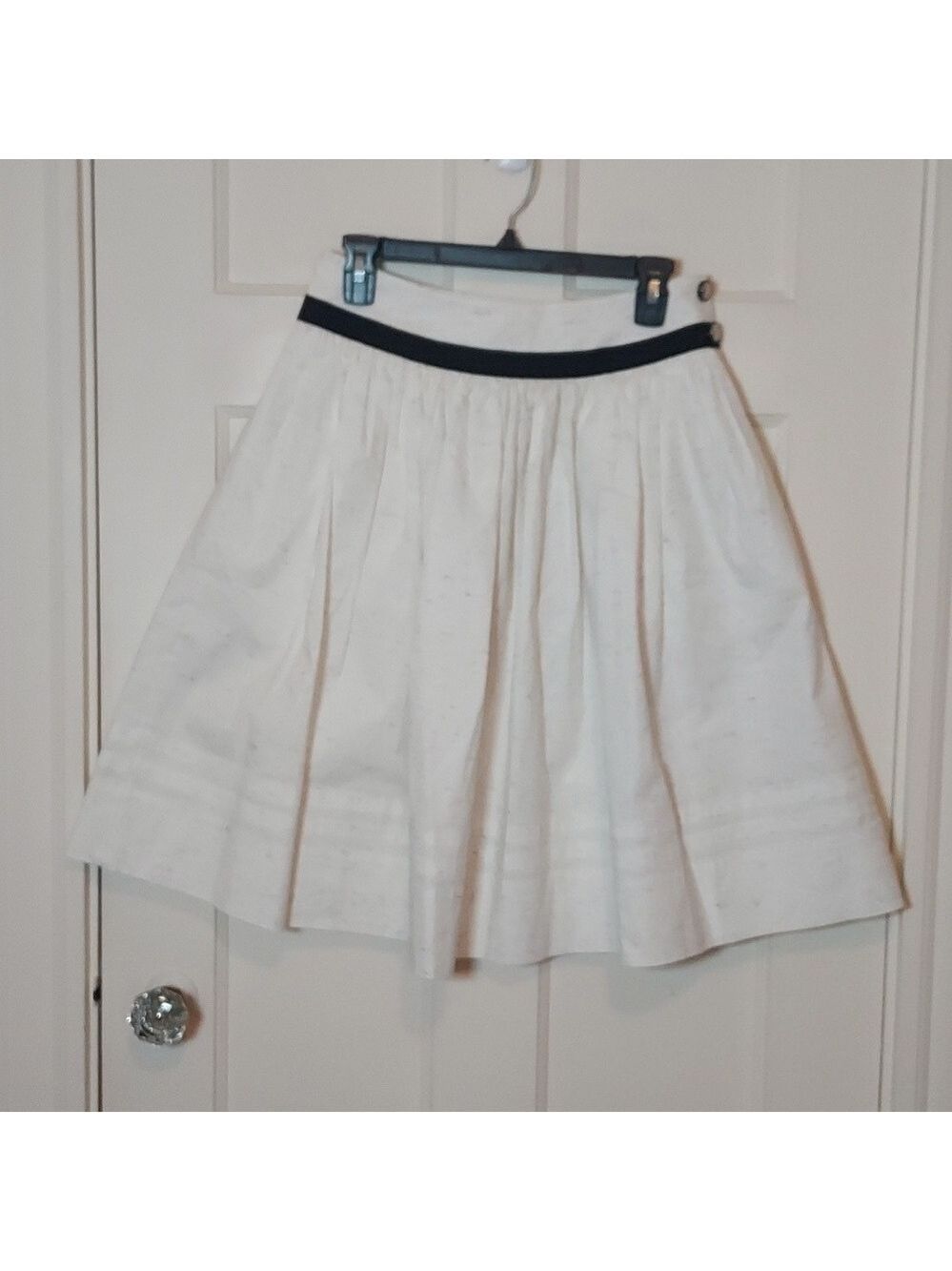 Marchen Speckled Full Skirt In Cream & Navy Size Medium — image 2 of 8